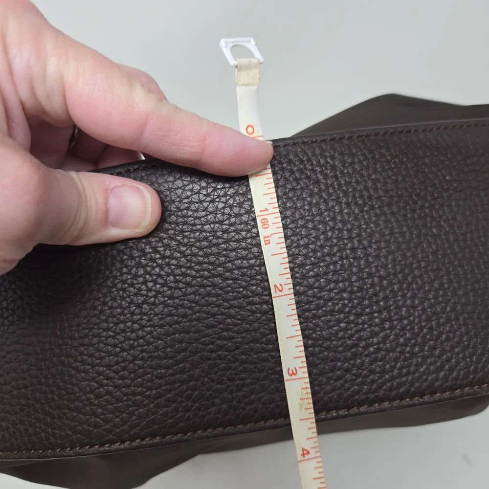 BRIGHTON Brown‎ Patent Leather Croc Embossed Nylon Hobo Purse Shoulder Bag Tote